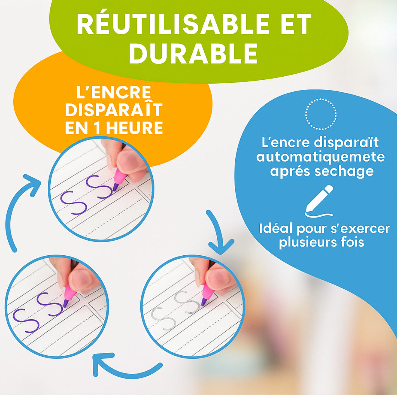 Pack de 5 livres de calligraphie magique en français